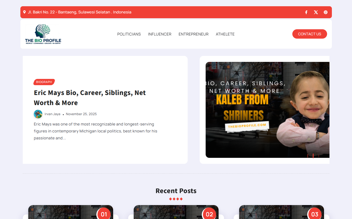 Dijual Website THE BIO PROFILE
