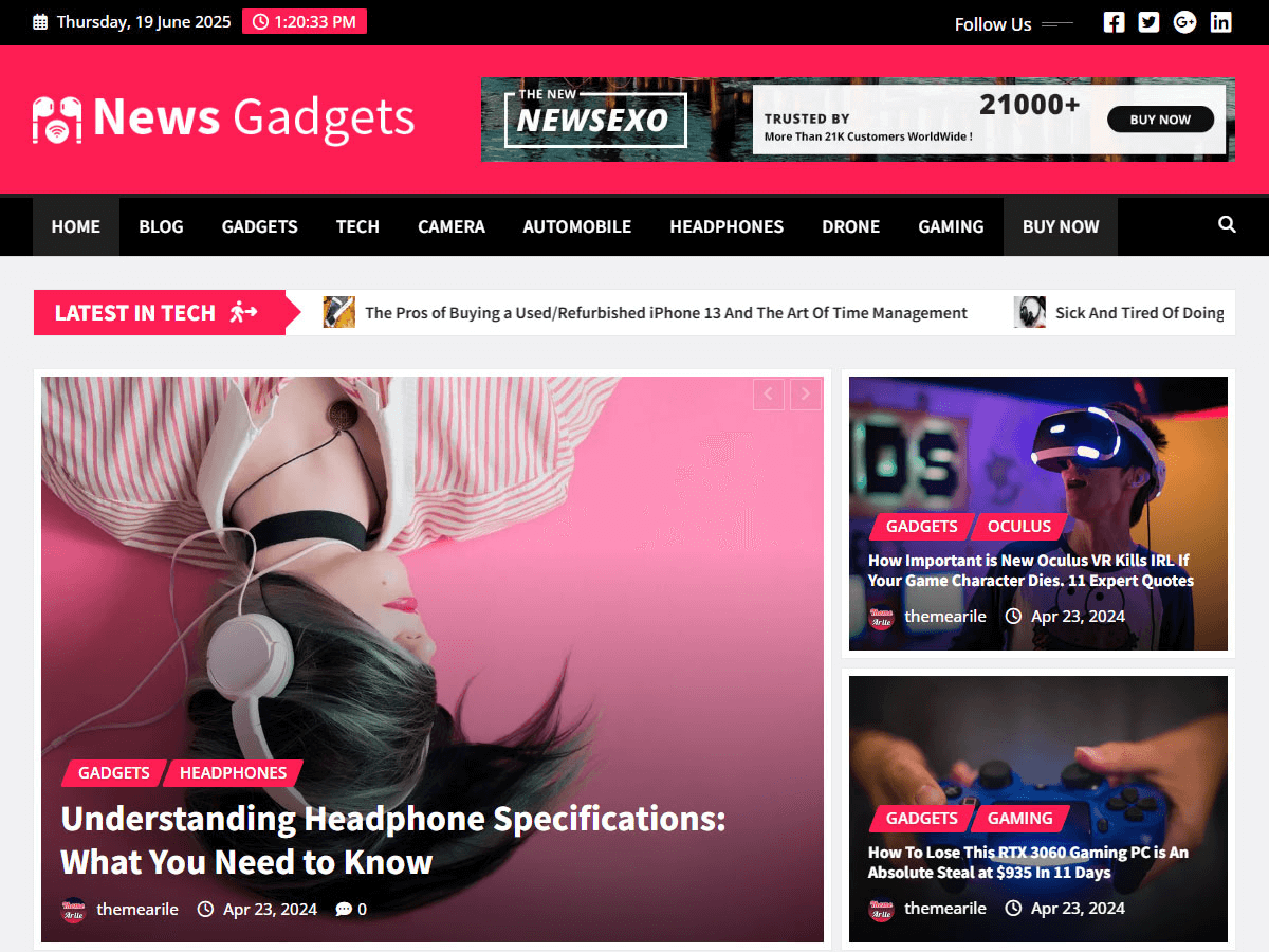 News Gadgets - Wordpress Theme