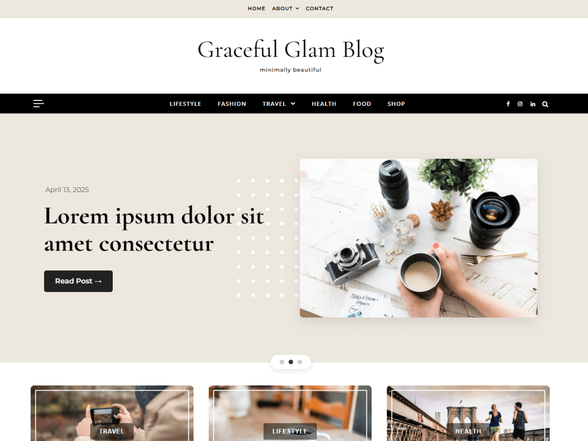 Graceful Glam Blog - Wordpress Theme