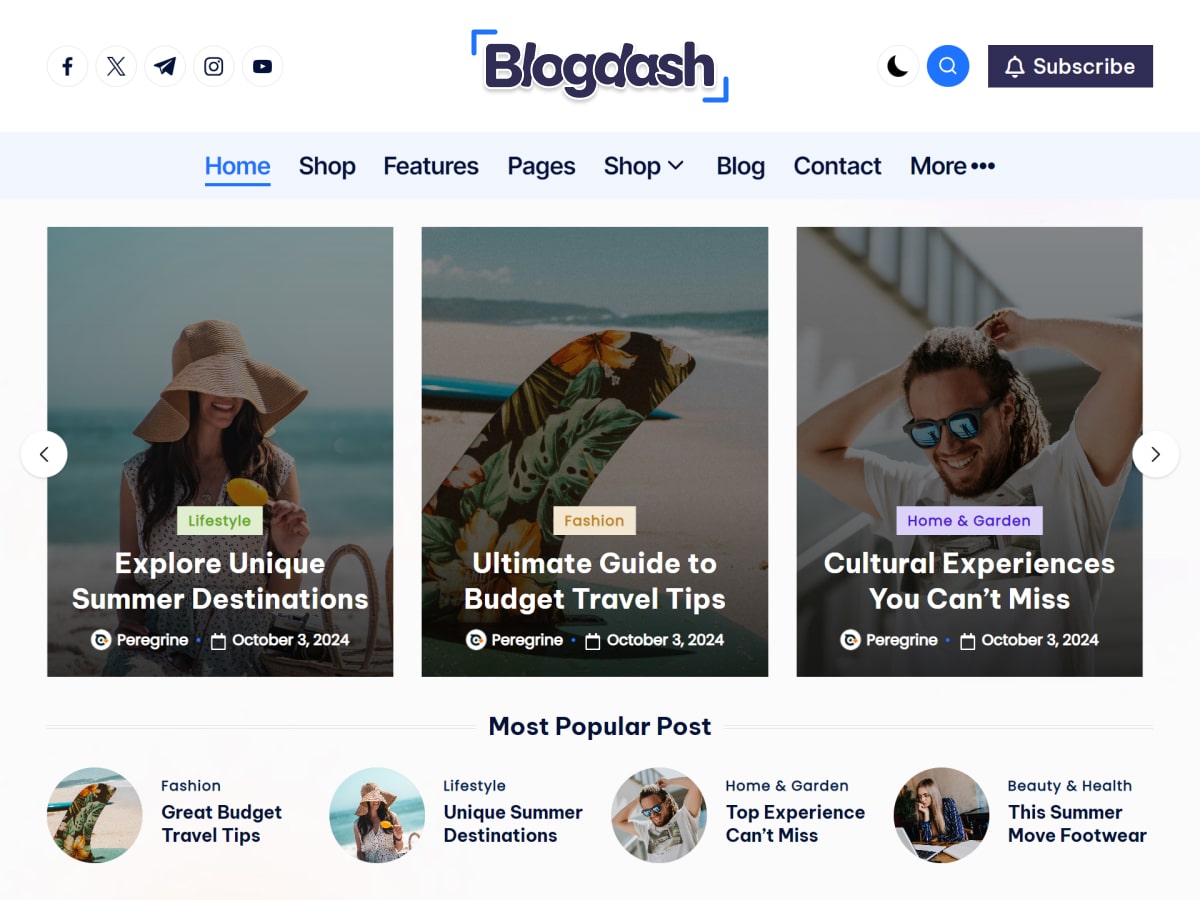 Blogdash - Wordpress Theme