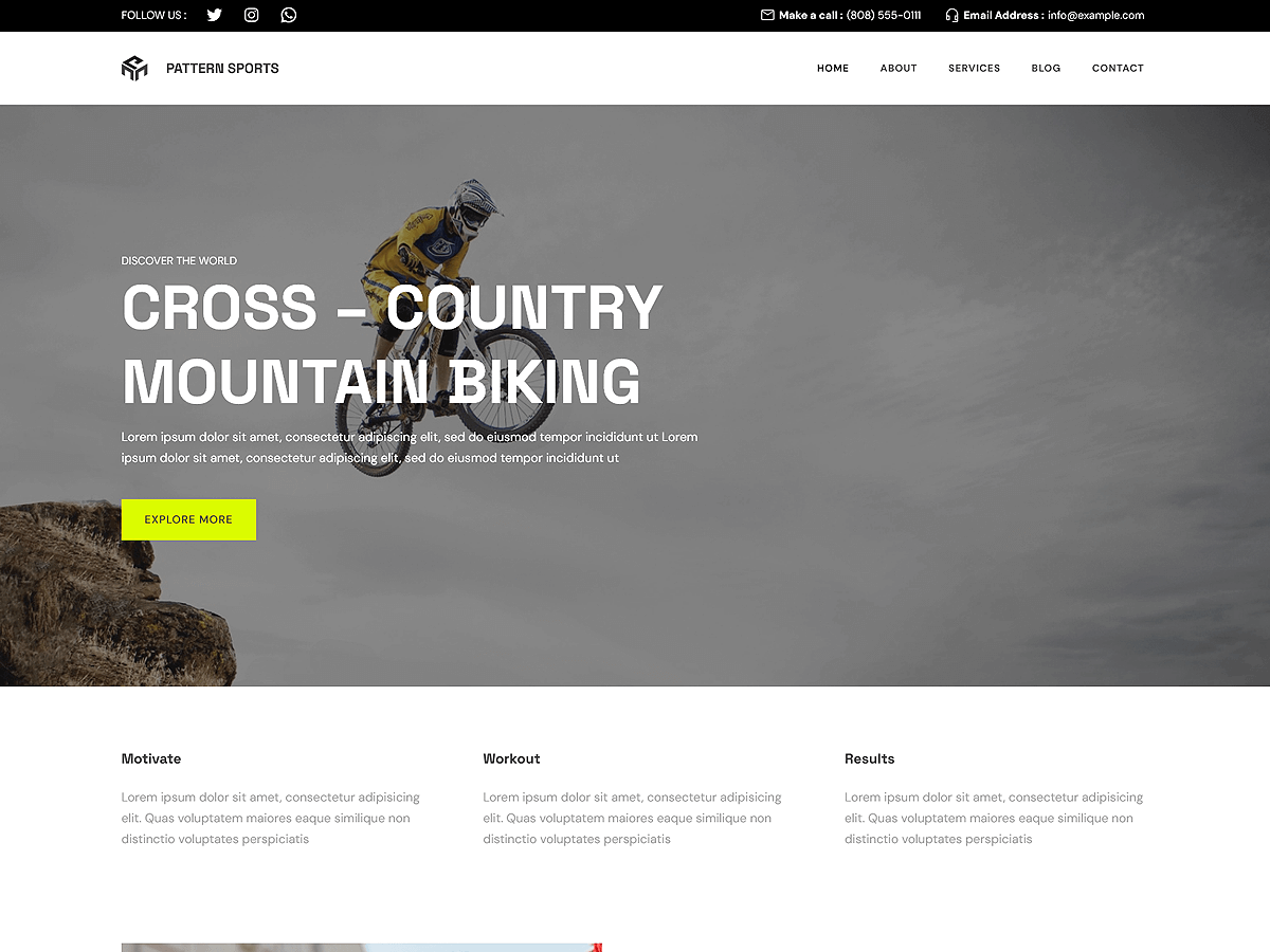Patterns Sports - Wordpress Theme
