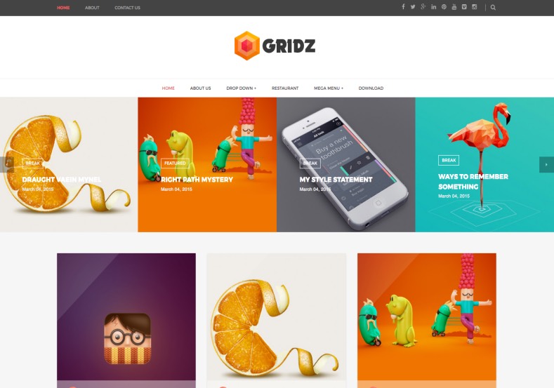 Gridz Blogger Template