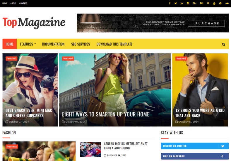 Top Magazine Blogger Template