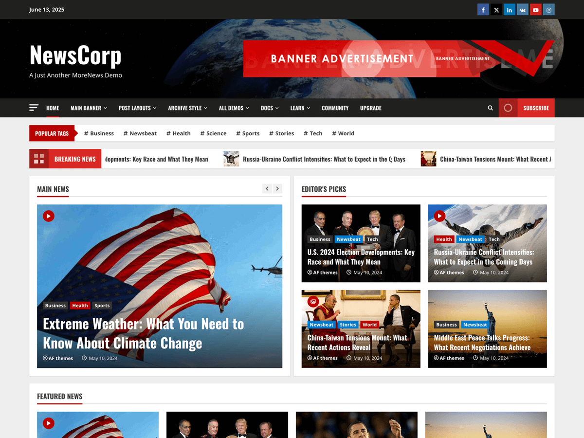 NewsCorp - Wordpress Theme