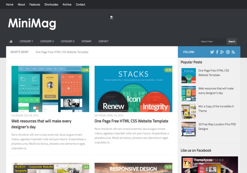 Mini Mag Blogger Template