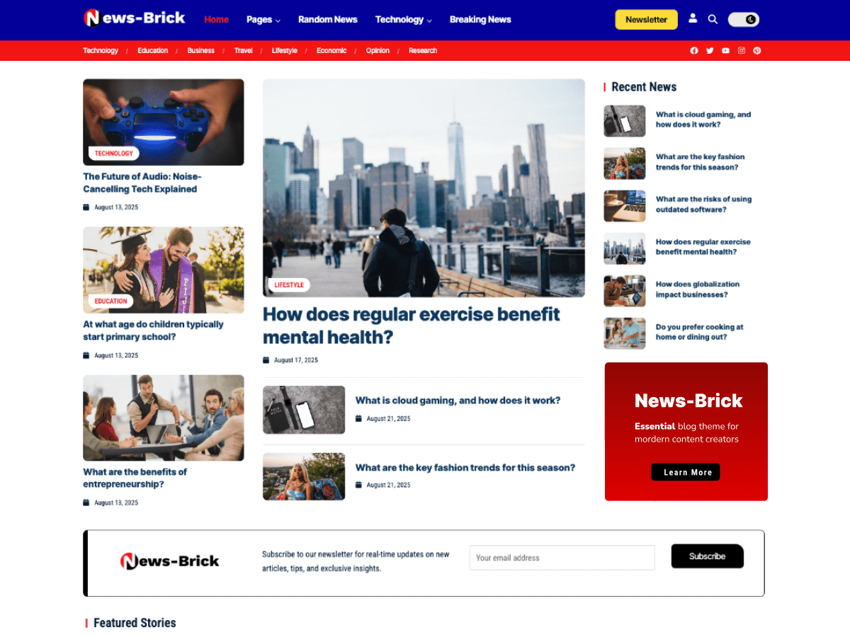 News Brick Kit - Wordpress Theme