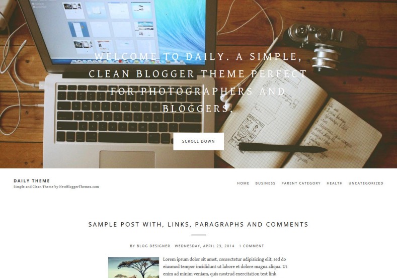 Daily Theme Blogger Template
