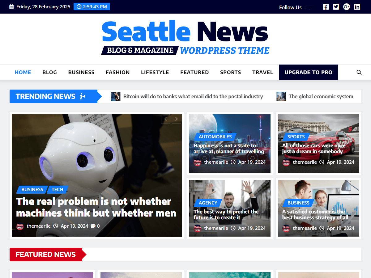 Seattle News - Wordpress Theme