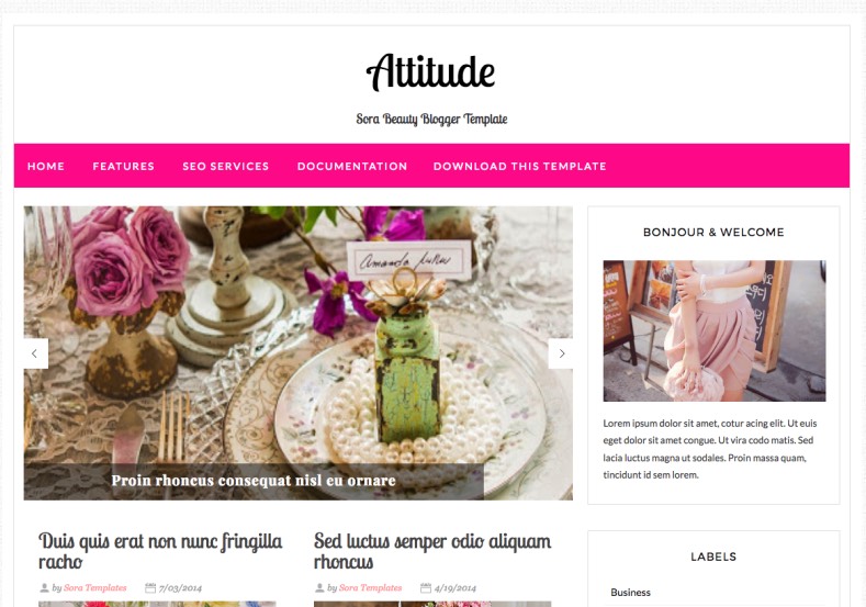 Attitude Blogger Template