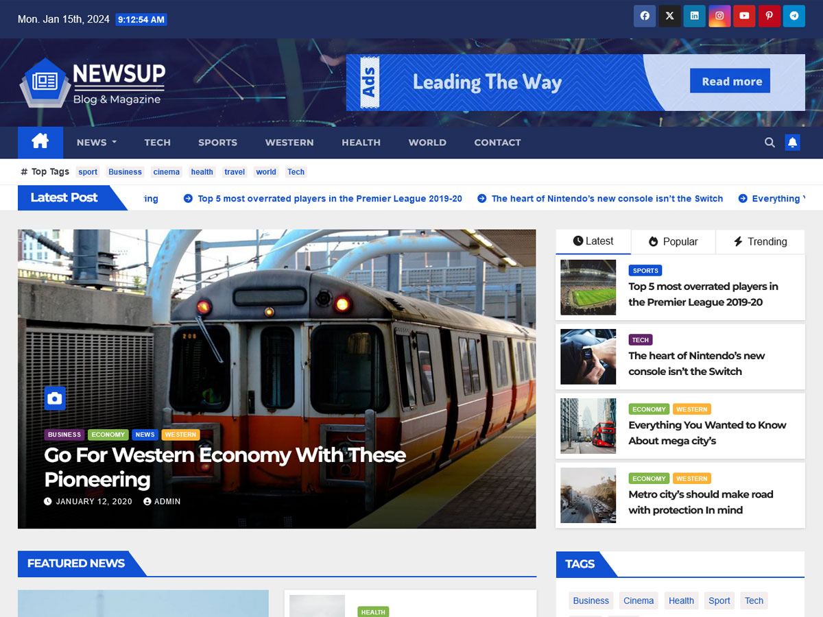Newsup - Wordpress Theme