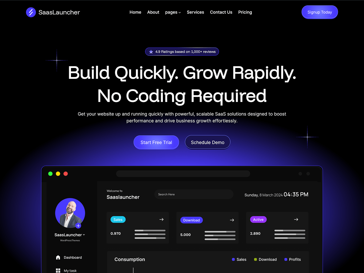 SaasLauncher - Wordpress Theme