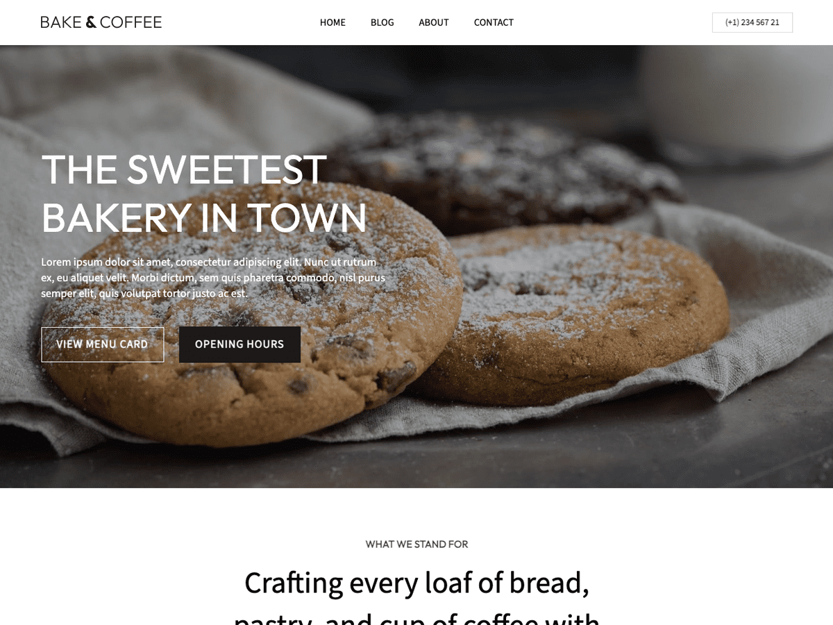 Bakery and Pastry - Wordpress Theme