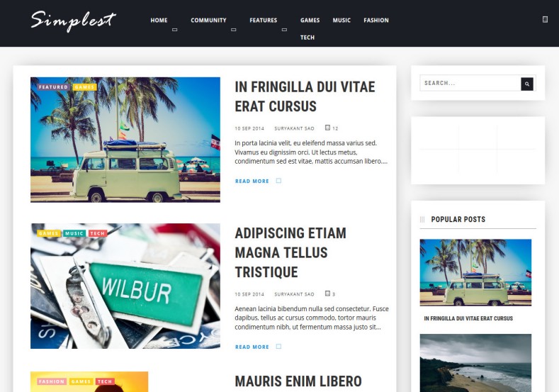 Simplest Boxed Blogger Template