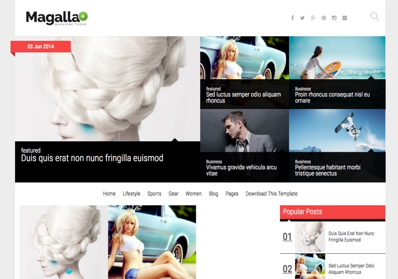 Magalla Blogger Template