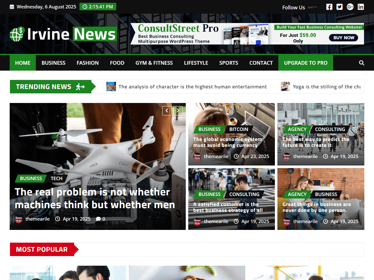 Irvine News - Wordpress Theme