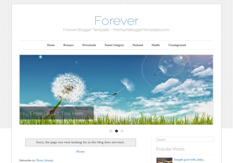 Forever Blogger Template