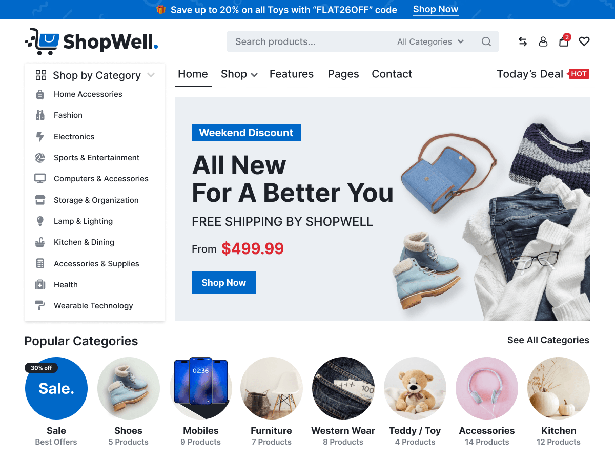 Shopwell - Wordpress Theme