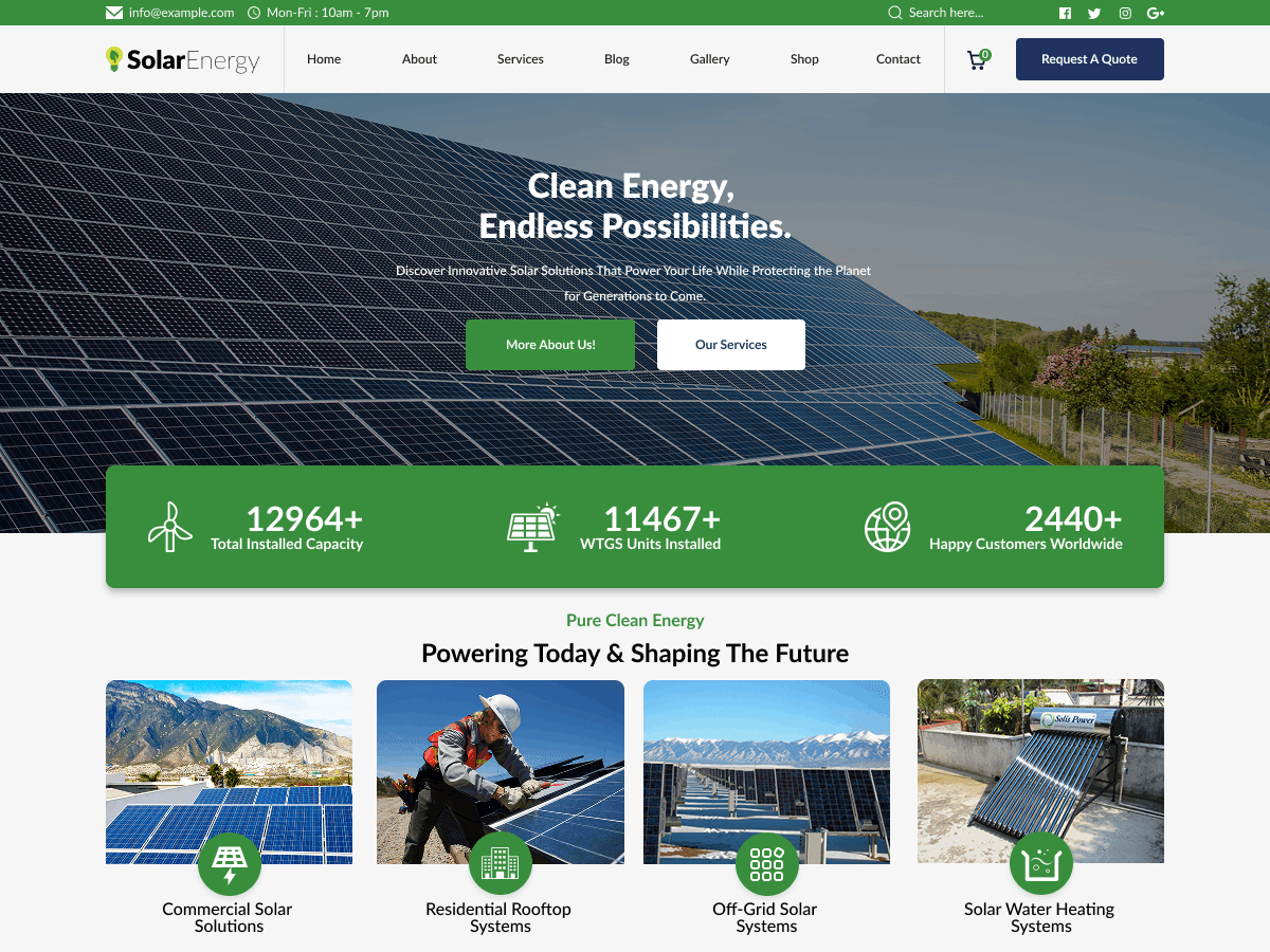 FSE Solar Power - Wordpress Theme