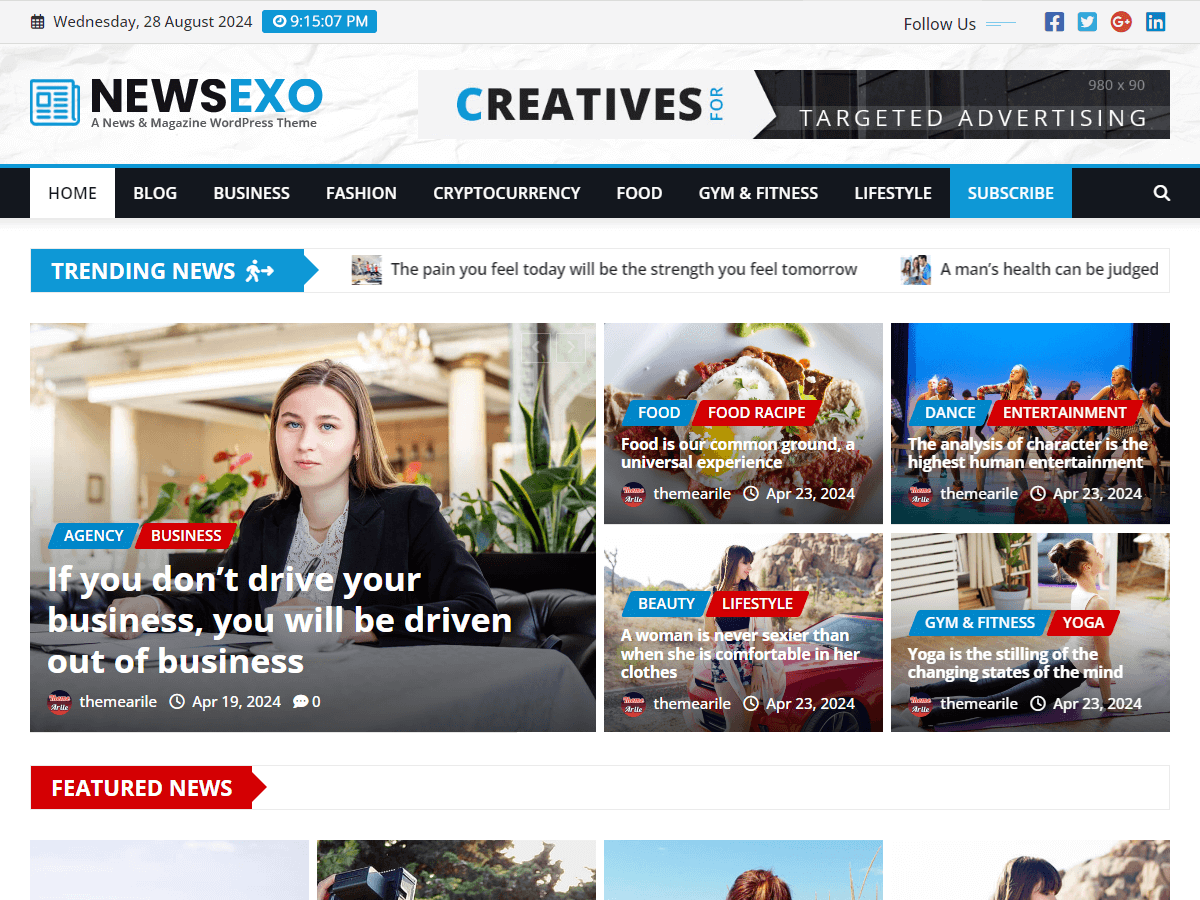 NewsExo - Wordpress Theme
