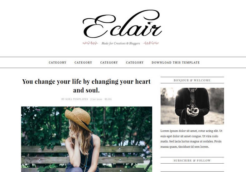 Eclair Blogger Template