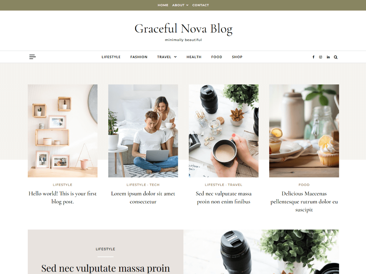 Graceful Nova Blog - Wordpress Theme