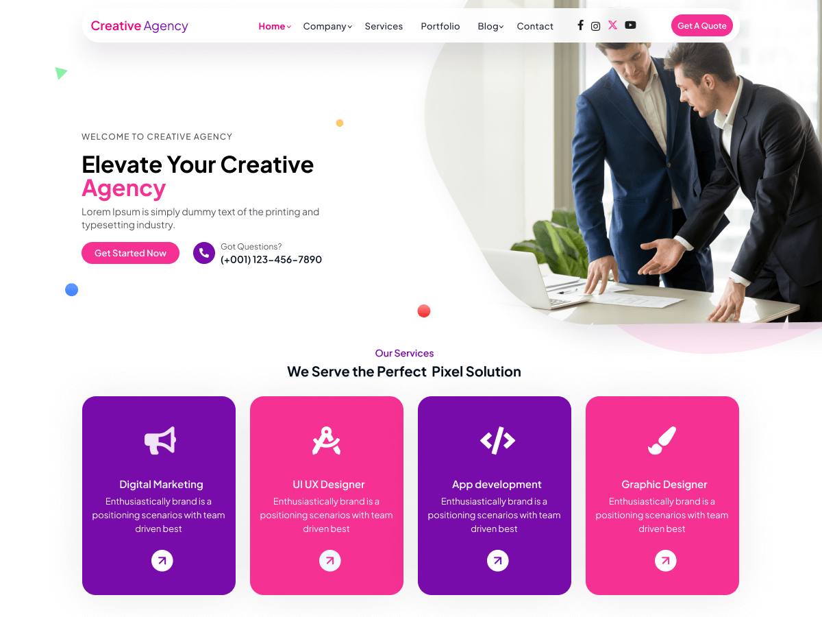 Creative Design Agency - Wordpress Theme