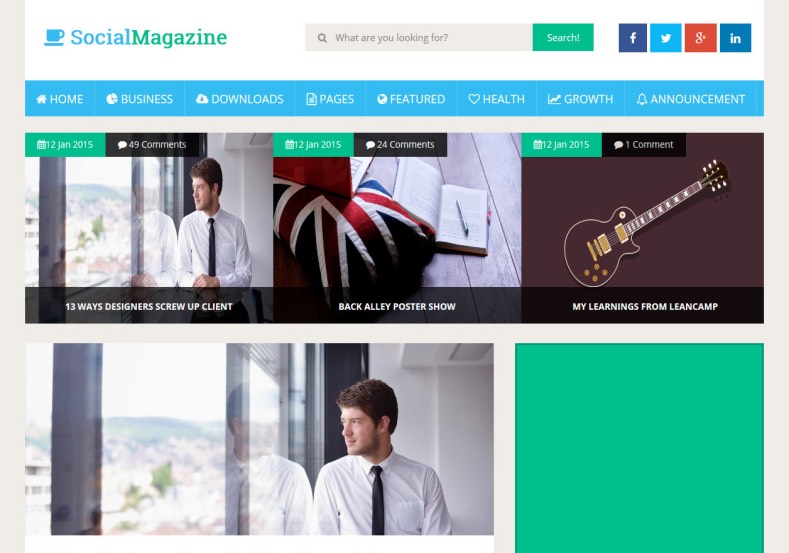 Social Mag Blogger Template