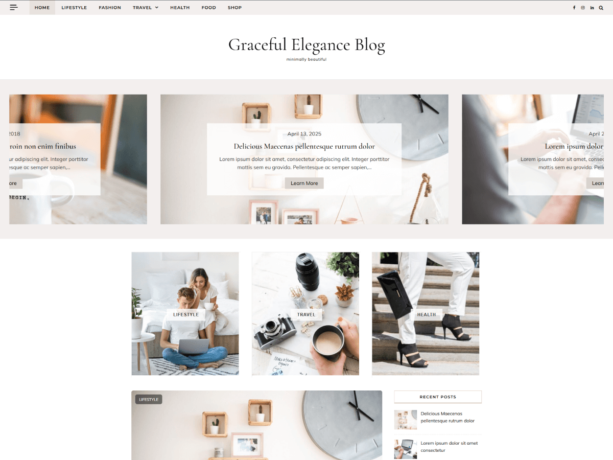 Graceful Elegance Blog - Wordpress Theme