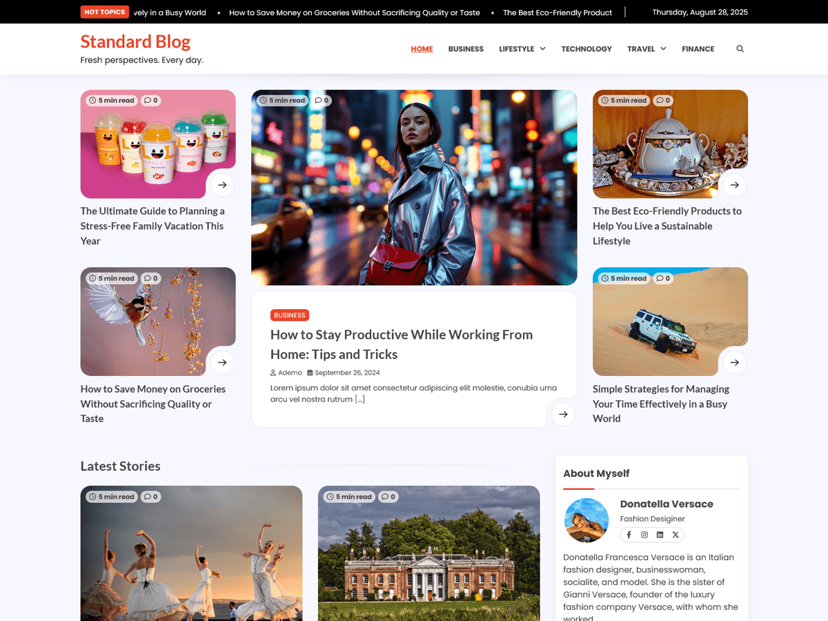 Standard Blog - Wordpress Theme