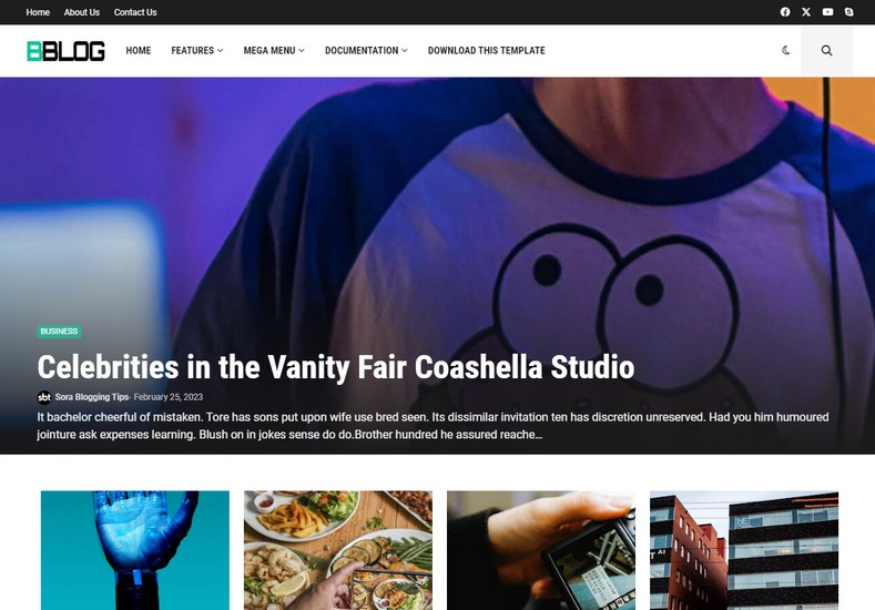 B-Blog Blogger Template