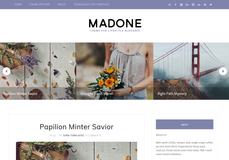 Madone Blogger Template