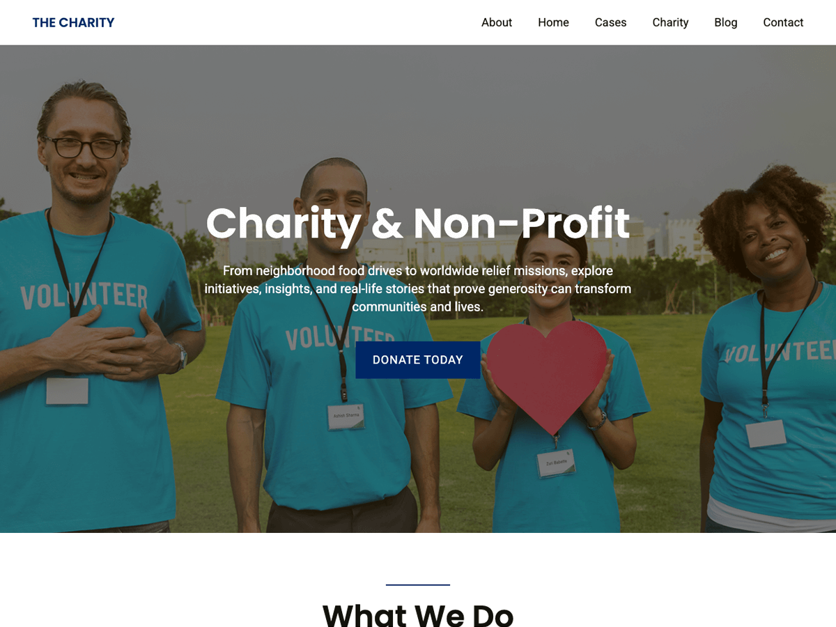 Charity and Nonprofit - Wordpress Theme