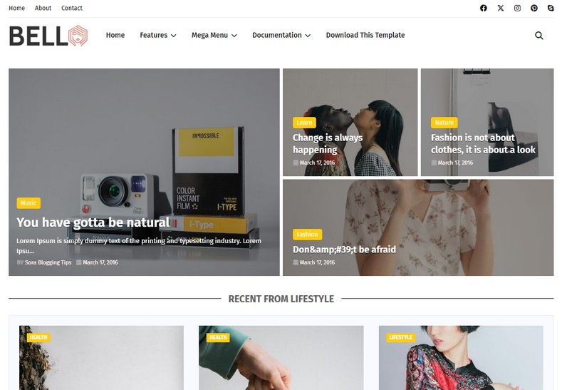 Bella Blogger Template