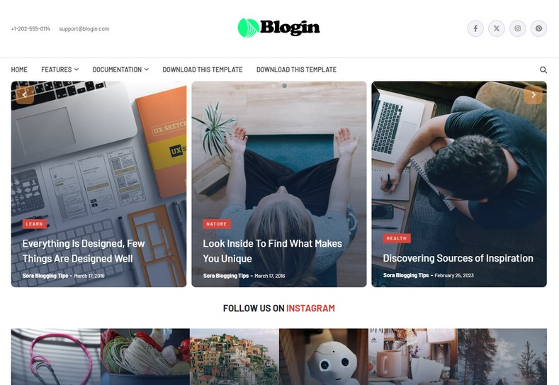 Blogin Blogger Template