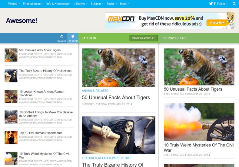 Awesome Mag Responsive Blogger Template