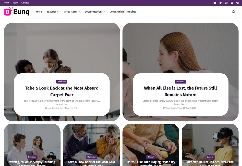 Bunq Blogger Template