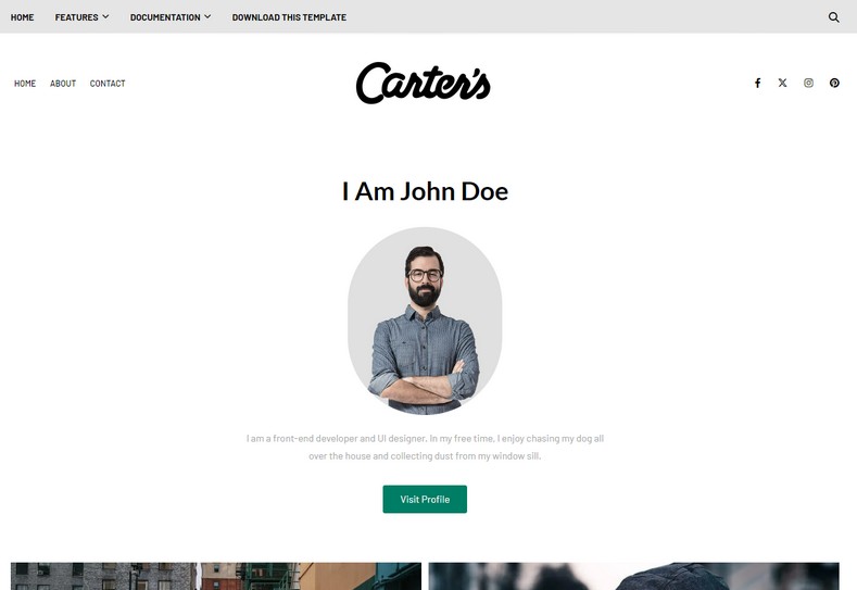 Carter Blogger Template