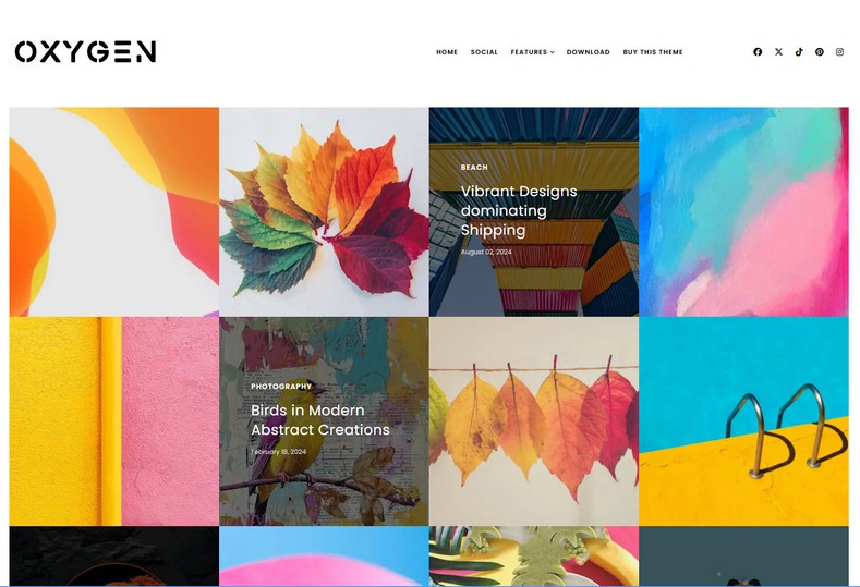 Oxygen Blogger Template