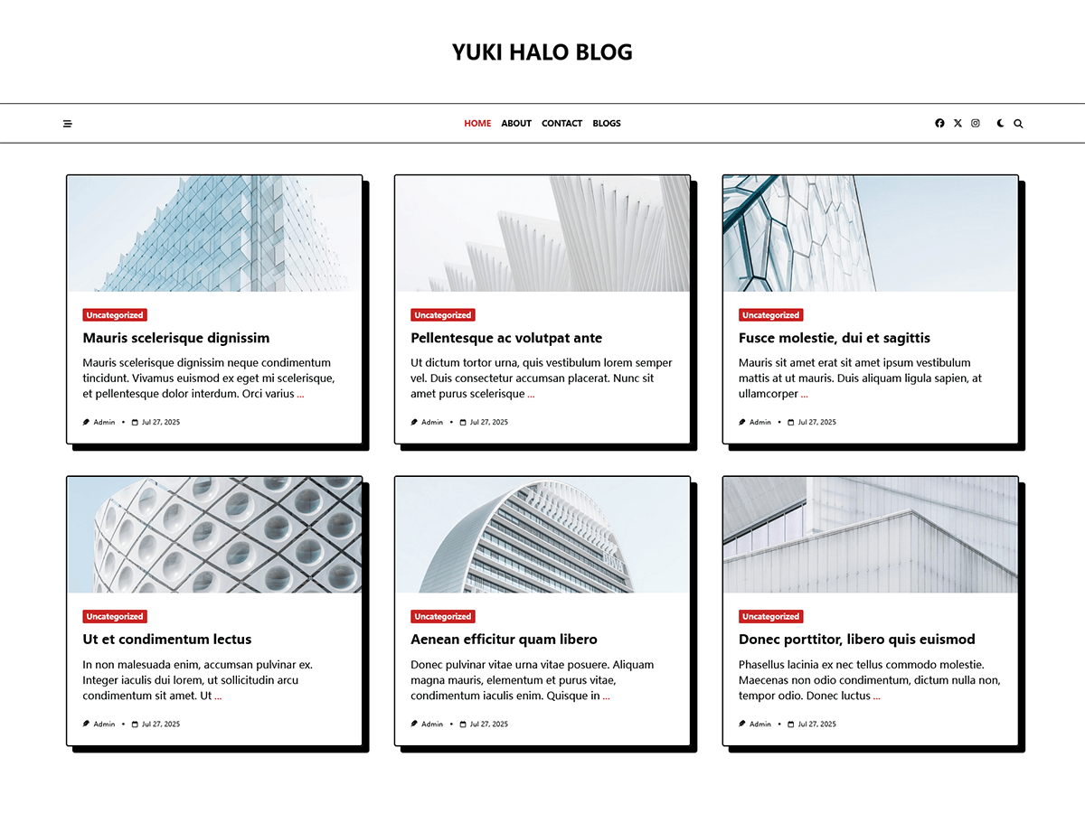 Yuki Halo Blog - Wordpress Theme