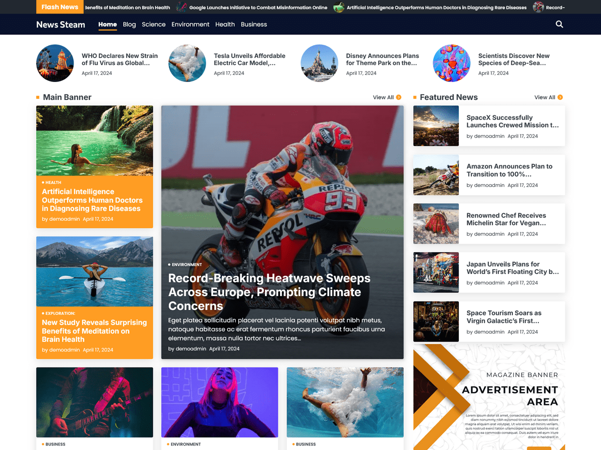 News Steam - Wordpress Theme