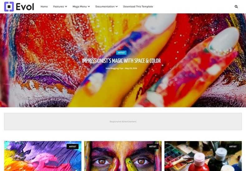 Evol Blogger Template