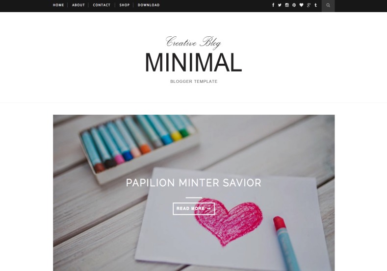 Minimal Blogger Template