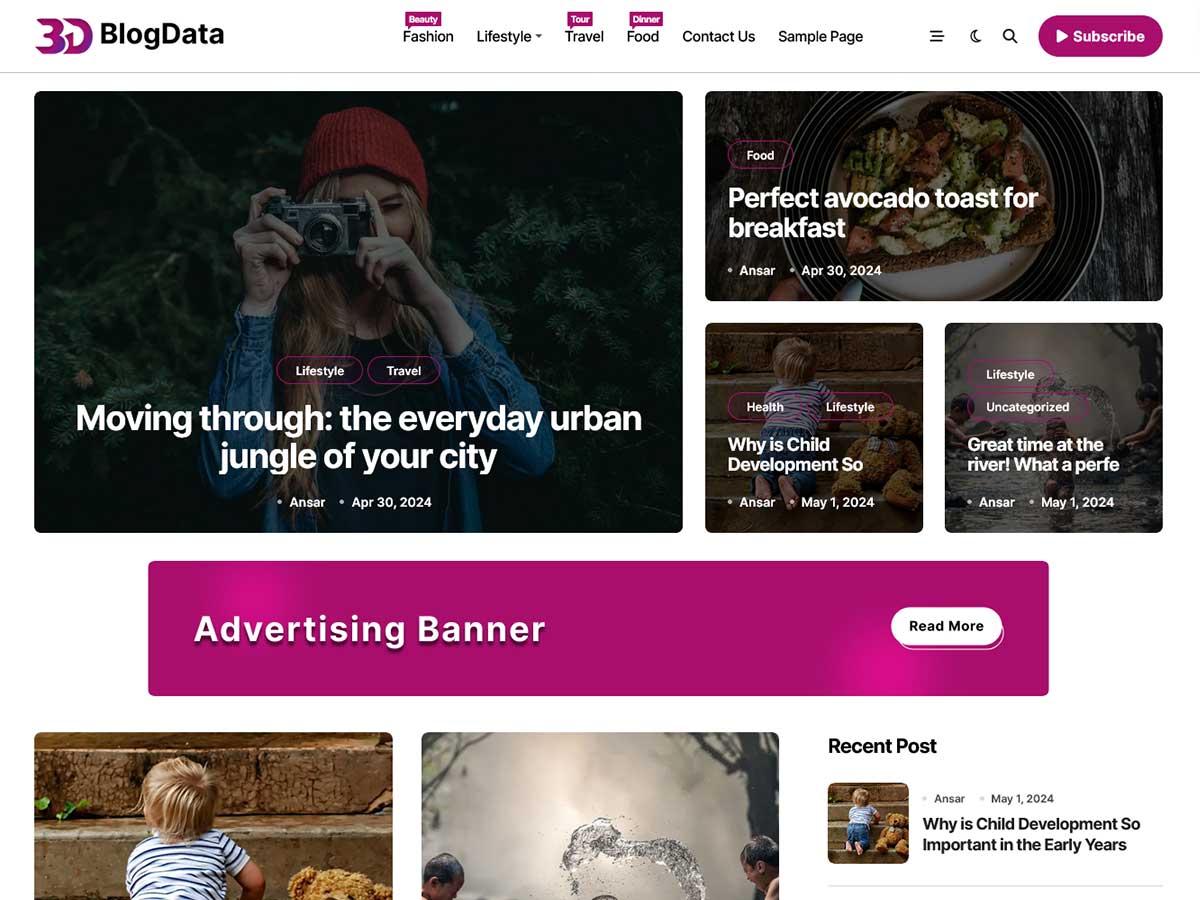 BlogData - Wordpress Theme