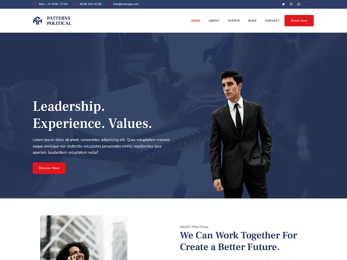Patterns Political - Wordpress Theme