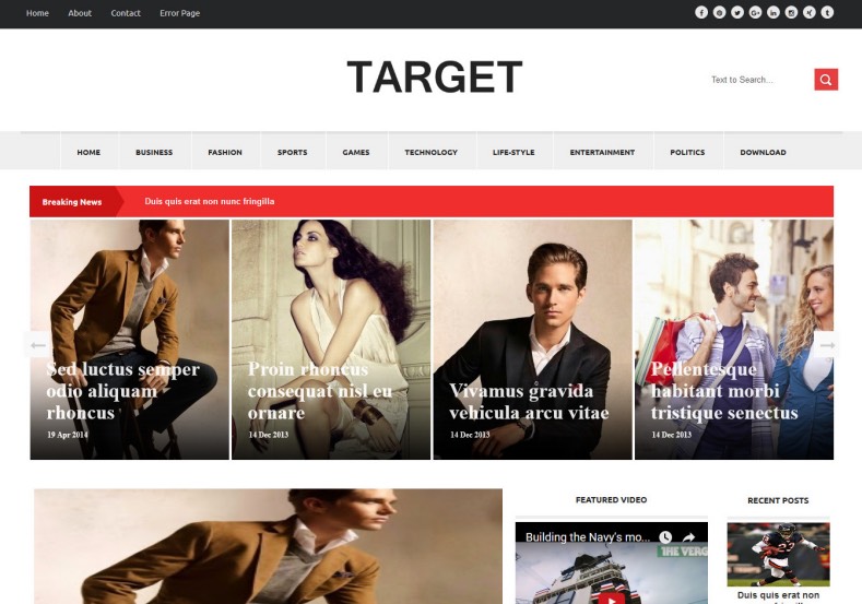 Target Blogger Template