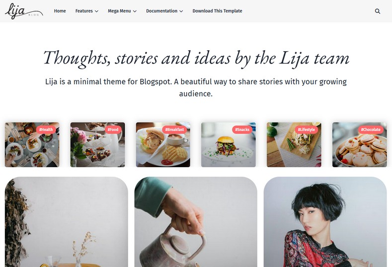 Lija Blogger Template