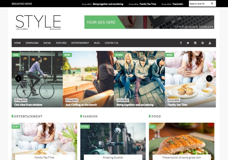Style Magazine Blogger Template