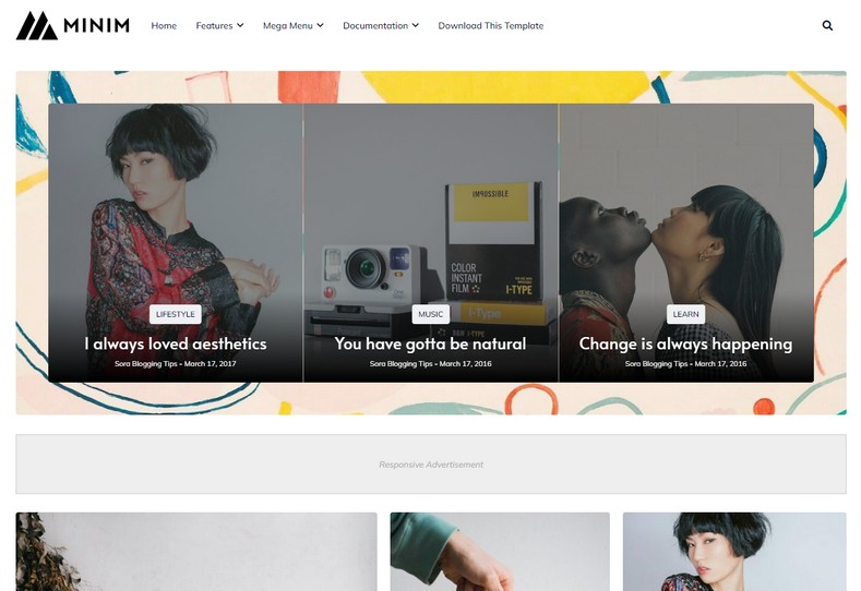 Minim Blogger Template