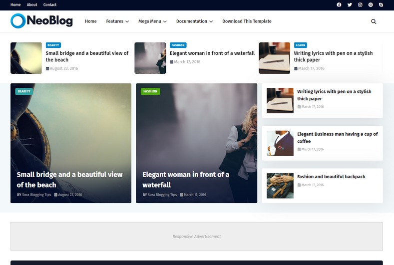 NeoBlog Blogger Template