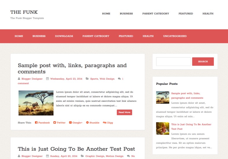 The Funk Blogger Template